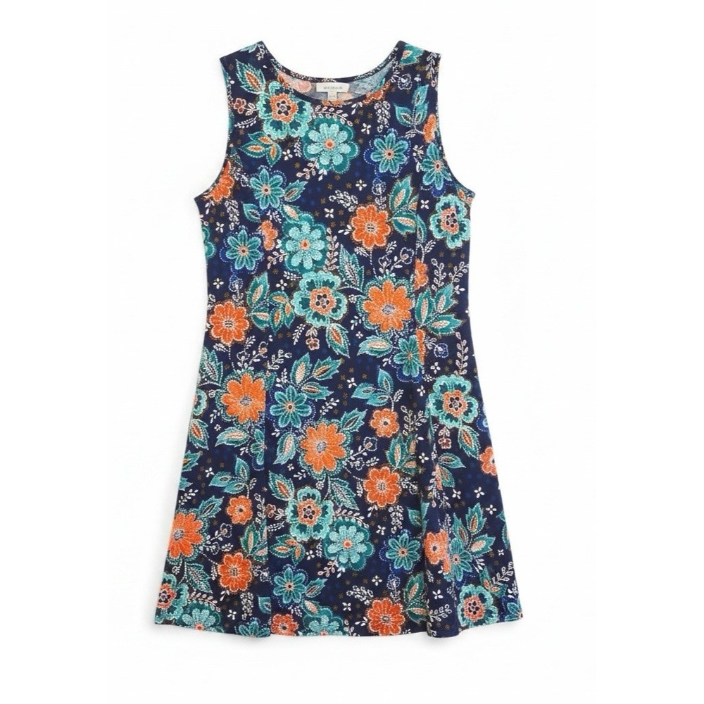 Tacera Floral Fit & Flare Sun Dress XL - Picture 3 of 7